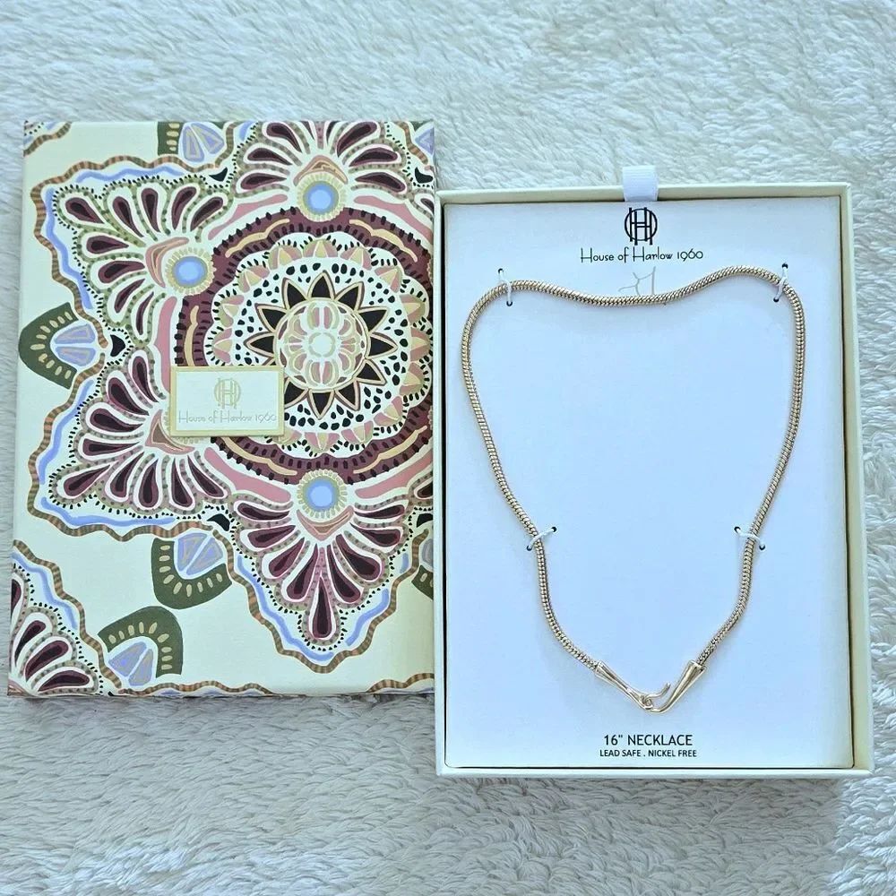 House🏠 of Harlow 1960 Gold💛 Round Serpentine Chain⛓️ Necklace - NIB - Picture 11 of 16